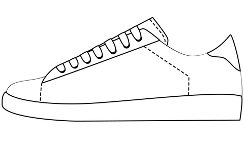 Tennis Shoe Coloring Page